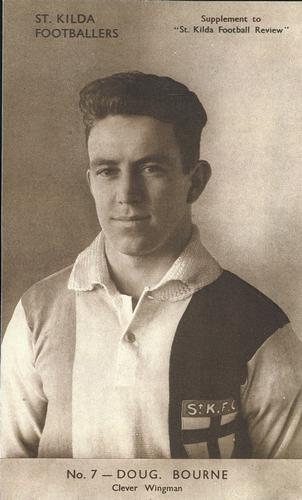 1935 St.Kilda Review - Footballers #7 Doug Bourne Front